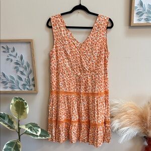 BiBi Orange Floral Mini Dress